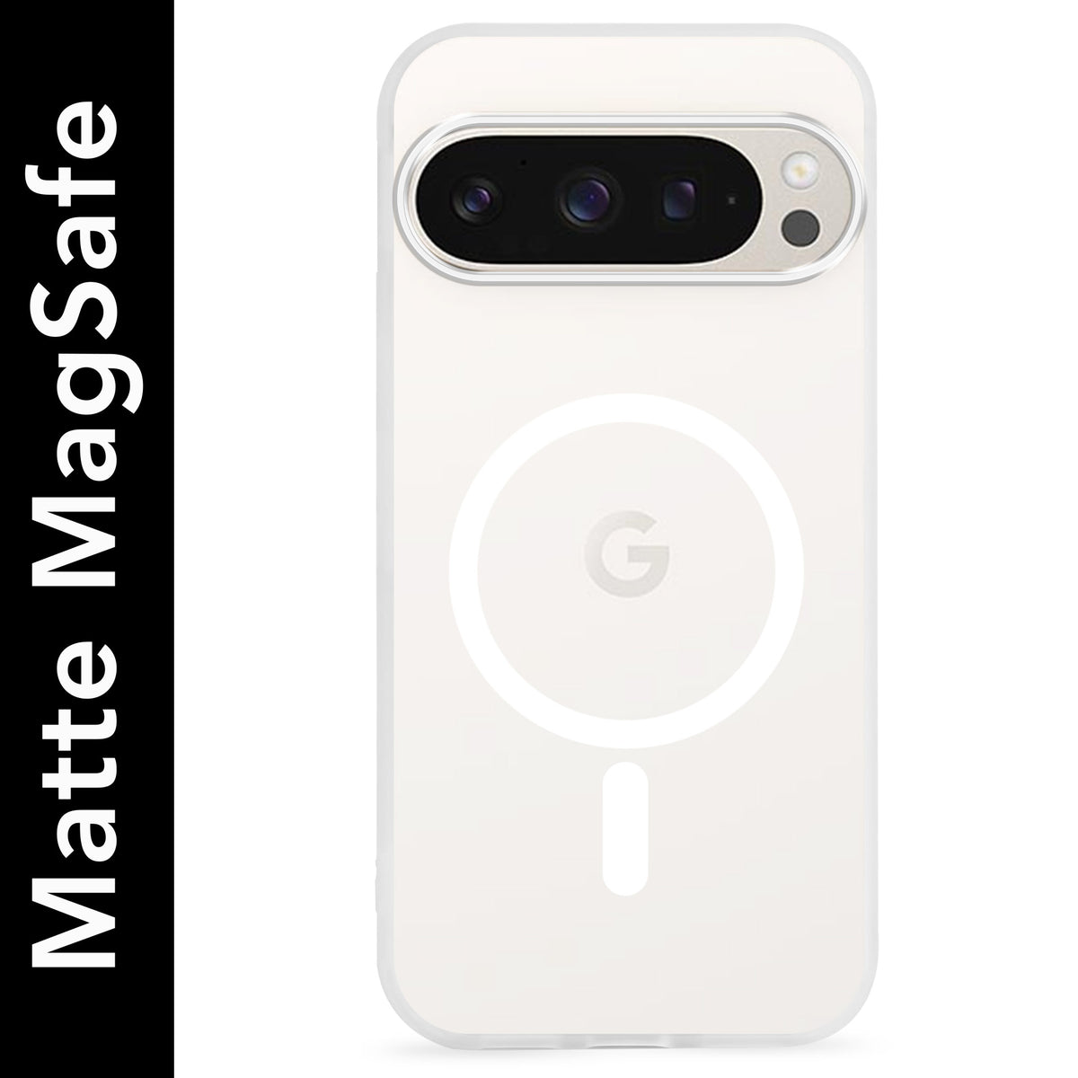 For Google Pixel 9 Pro Matte Finish Back Case Cover (MagSafe Compatible | Translucent Soft Touch | Slim and Unbreakable)