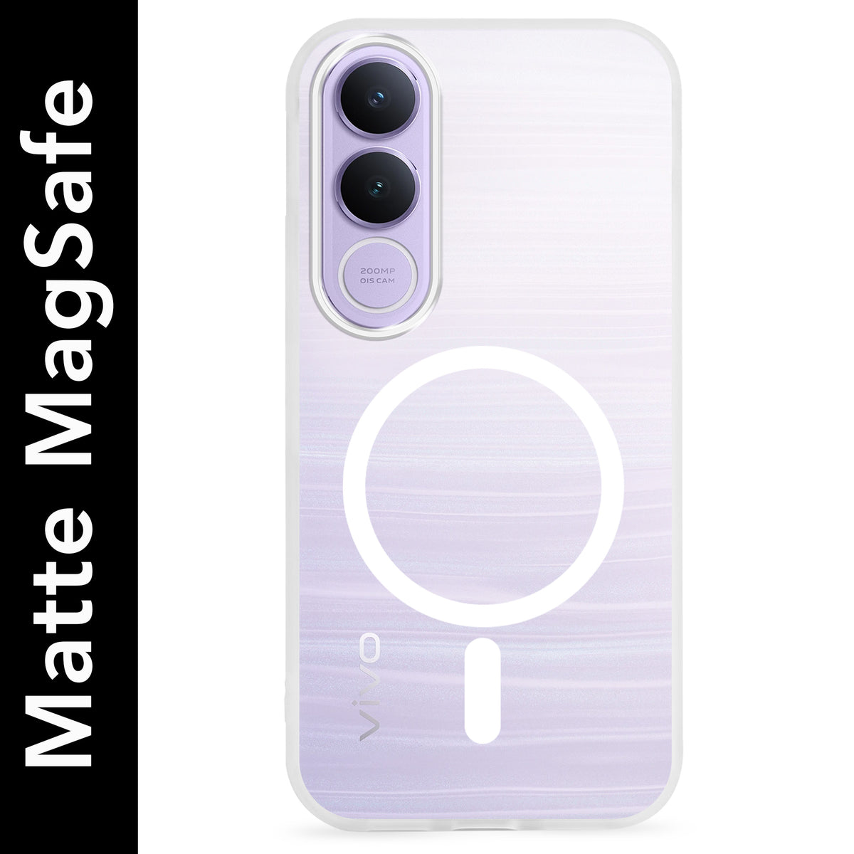 For Vivo V70 FE 5G Matte Finish Back Case Cover (MagSafe Compatible | Translucent Soft Touch | Slim and Unbreakable)