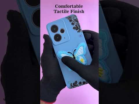 For Realme C83 5G Back Cover Case (Soft Butterfly Embroidery | Women Teen Girls | Camera Protection| Matte Silicone)