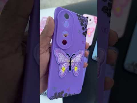 For Oppo A5 Pro Back Cover Case  (Soft Butterfly Embroidery | Women Teen Girls | Camera Protection| Matte Silicone)