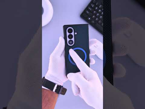 For Samsung Galaxy Z Fold 7 Back Cover Case (MagSafe Wireless Charging Compatible | Hexa Leather Finish | Inside Microfiber Cloth)