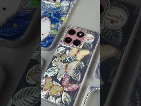 For Samsung Galaxy S24 Ultra Back Cover Case (Luxury Floral Glitter Cute Butterfly | Diamond Studded Camera Bump | Girls & Women Design)