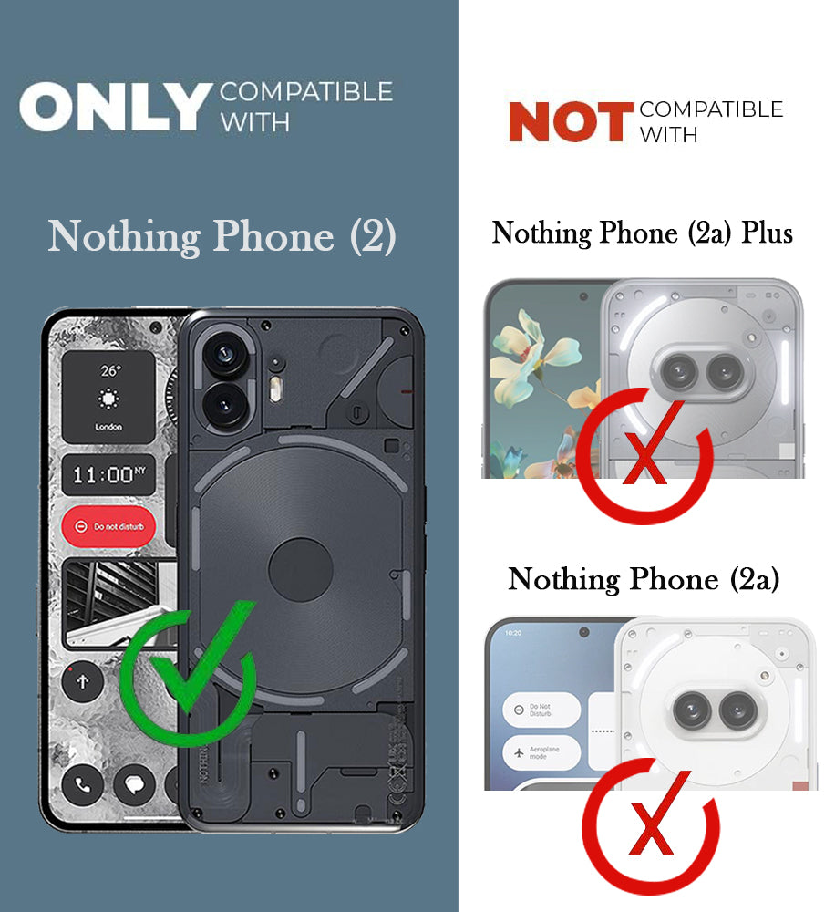 For Nothing Phone 2 Shockproof Crystal-Clear Back Cover (Drop & Camera Protection | Hard Polycarbonate)