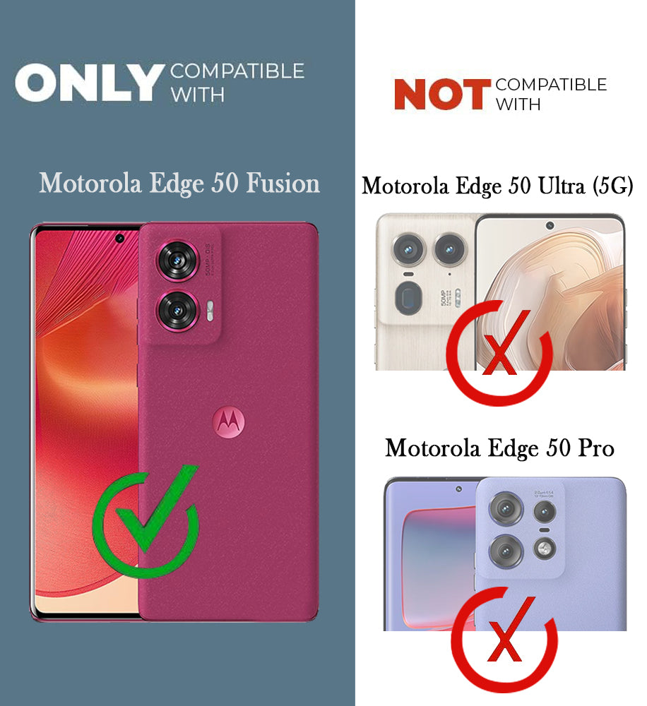 For Motorola Moto Edge 50 Fusion Back Cover Case Lifetime Anti-Yellow Clear (Camera Protection | Side Grip | Wireless MagSafe Compatible)