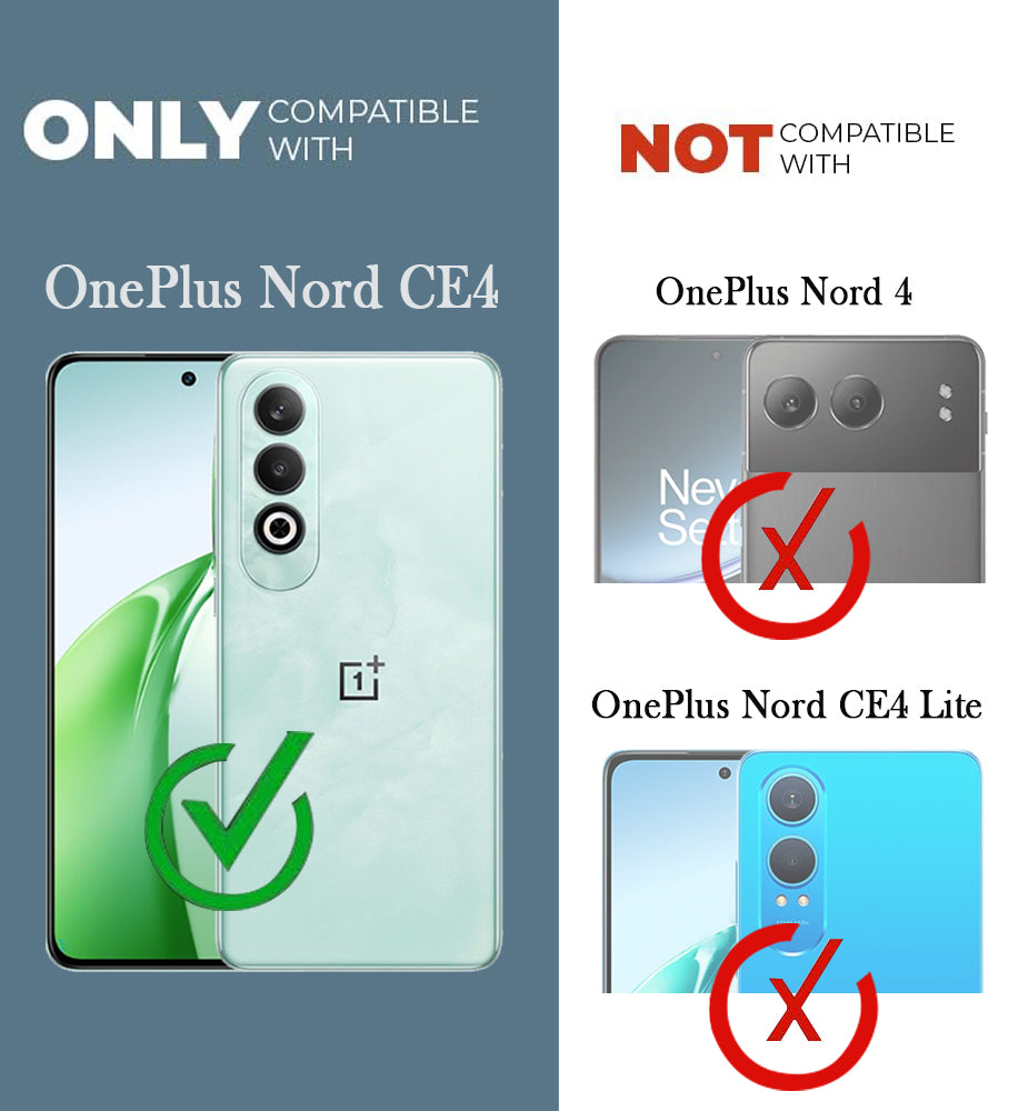 For Oneplus Nord CE 4 Combo with Back Cover and 9H Tempered Glass (Lifetime Anti-Yellow | Crystal Clear Shockproof | Oleophobic Coating Screen Glass)