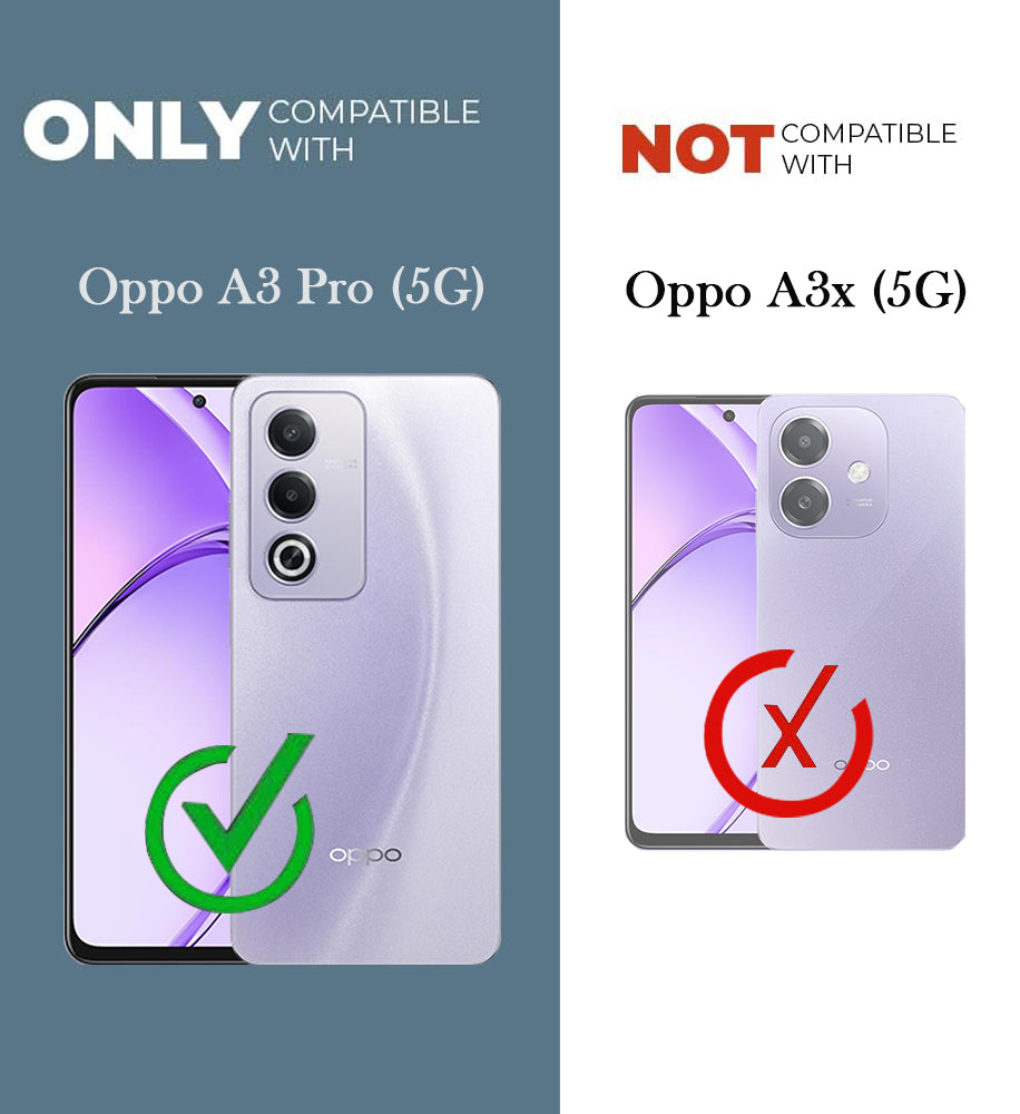 For Oppo A3 Pro 5G Back Cover Case Lifetime Anti-Yellow MagSafe Compatible Clear (Sleek Hard Crystal | Shockproof and Camera Protection)