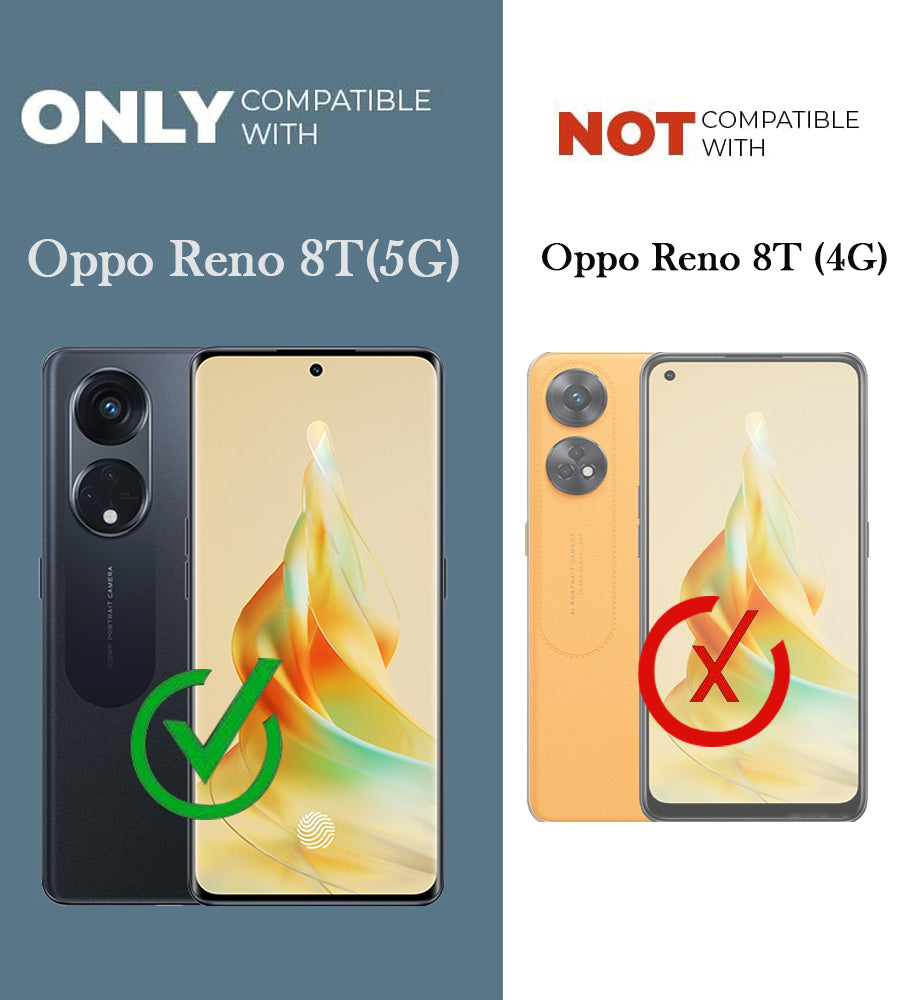 For Oppo Reno 8T Back Cover Shockproof Crystal-Clear (Magsafe Wireless Support | Drop & Camera Protection | Hard Polycarbonate)