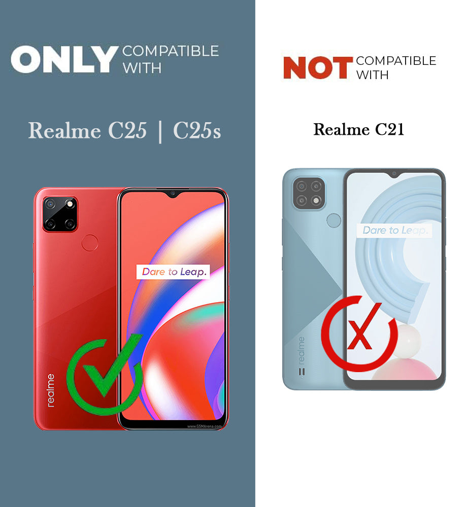 For Realme C25 | C25s Back Cover Case Liquid Silicone (Camera Protection | Side Grip Texture | Soft and Flexible)