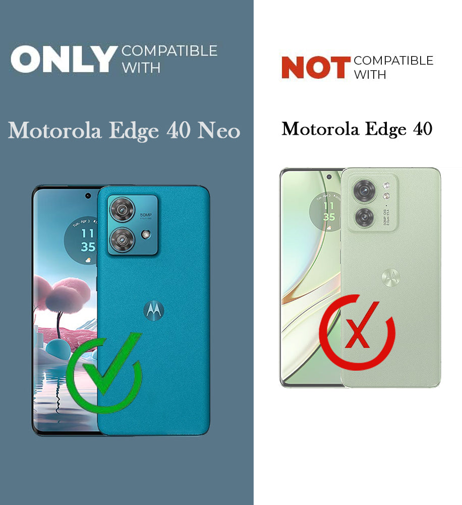 For Motorola Moto Edge 40 Neo Shockproof Crystal-Clear Back Cover ( Drop & Camera Protection | Hard Polycarbonate)