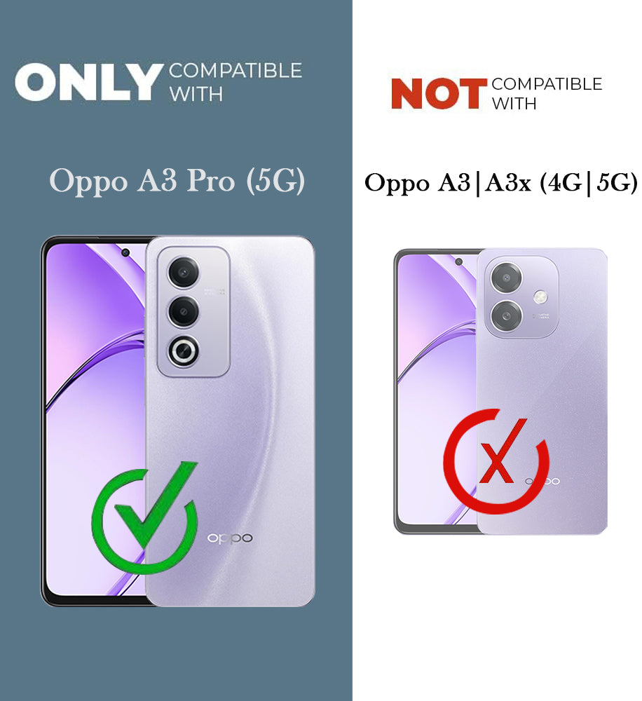 For Oppo A3 Pro 5G Back Cover Case Lifetime Anti-Yellow Clear (Camera Protection | Side Grip | Wireless MagSafe Compatible)