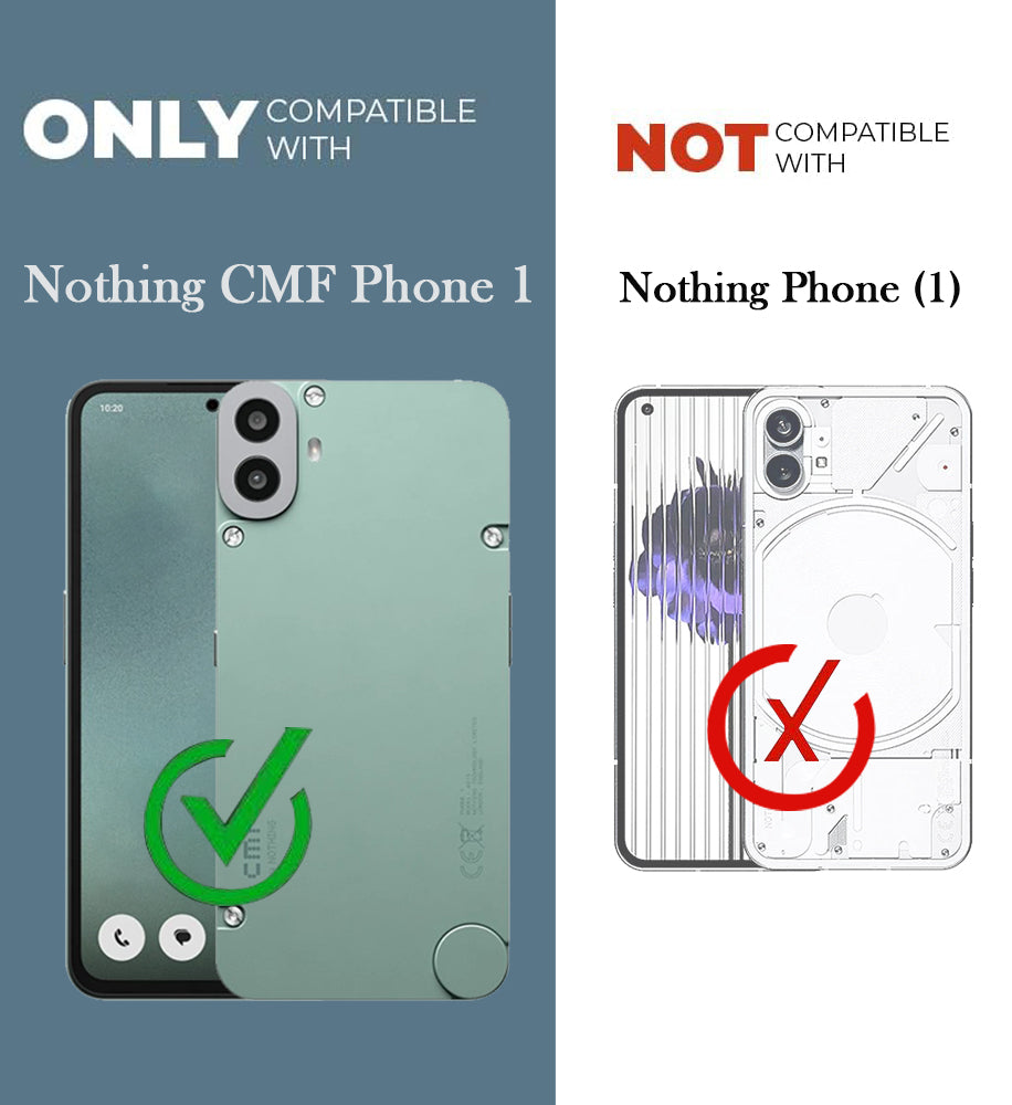 For Nothing CMF Phone 1 Back Cover Case Lifetime Anti-Yellow MagSafe Compatible Clear (Sleek Hard Crystal | Shockproof and Camera Protection)