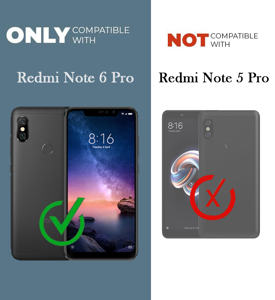 For Xiaomi Mi Redmi Note 6 Pro Back Cover Case (Inside Fiber Cloth | Smooth Matte Finish | Elegant Professional Look)