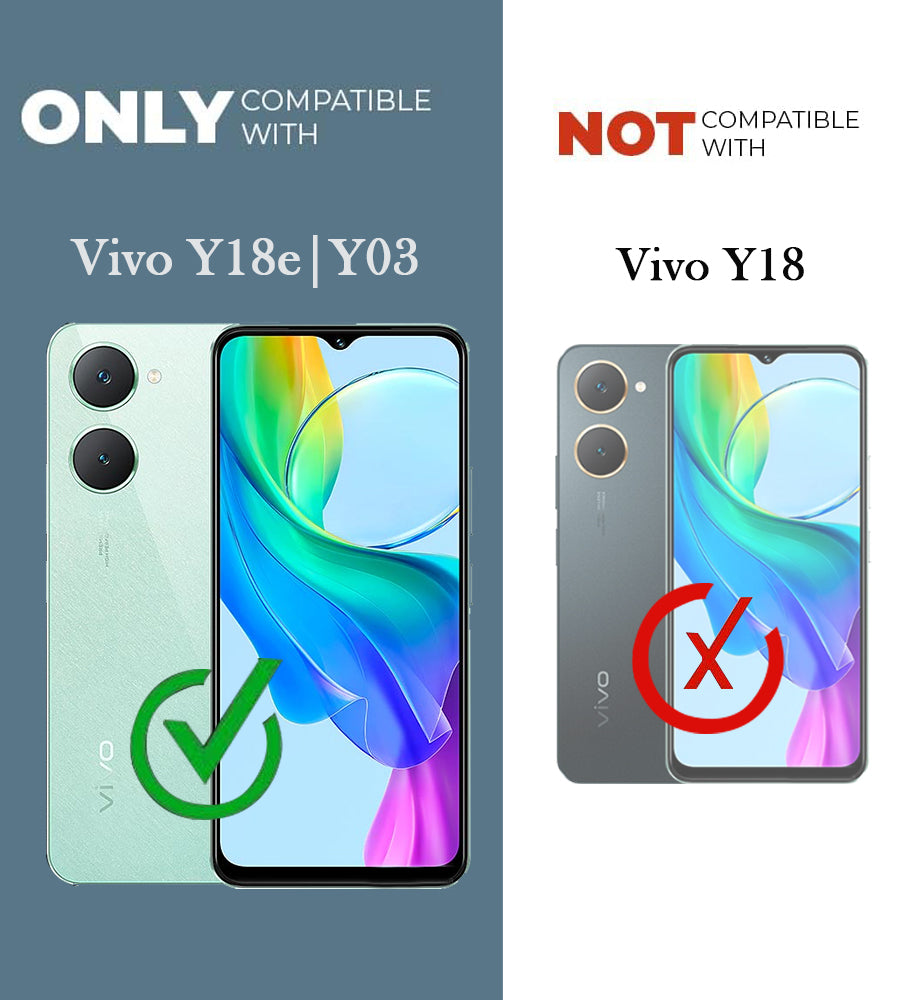 For Vivo Y18 | Y18e | Y03 | Y18i | Y18t Back Cover Case (Matte Finish Silicone with Inside Fiber Cloth)