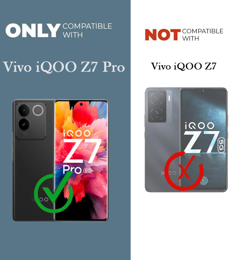 For Vivo iQOO Z7 Pro Back Cover Case Ultra-Hybrid(Lifetime Anti Yellow | Anti Scratch | Crystal Clear Shockproof)
