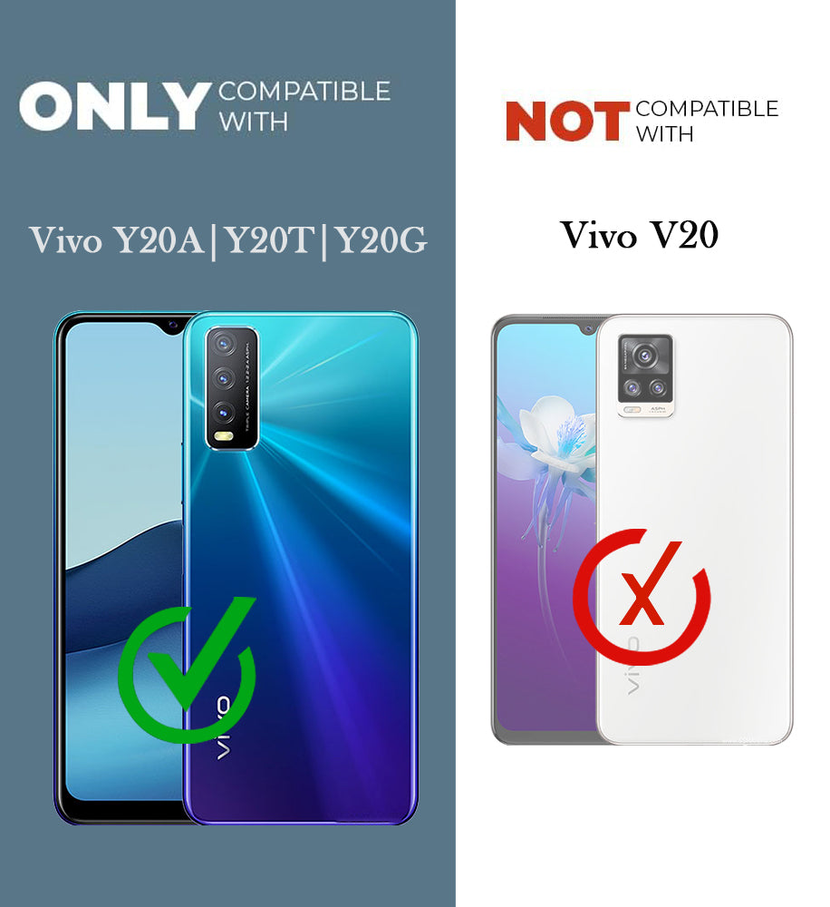 For Vivo Y20A | Y20T | Y20G Back Cover Case Lifetime Anti-Yellow Clear (Camera Protection | Side Grip | Wireless MagSafe Compatible)