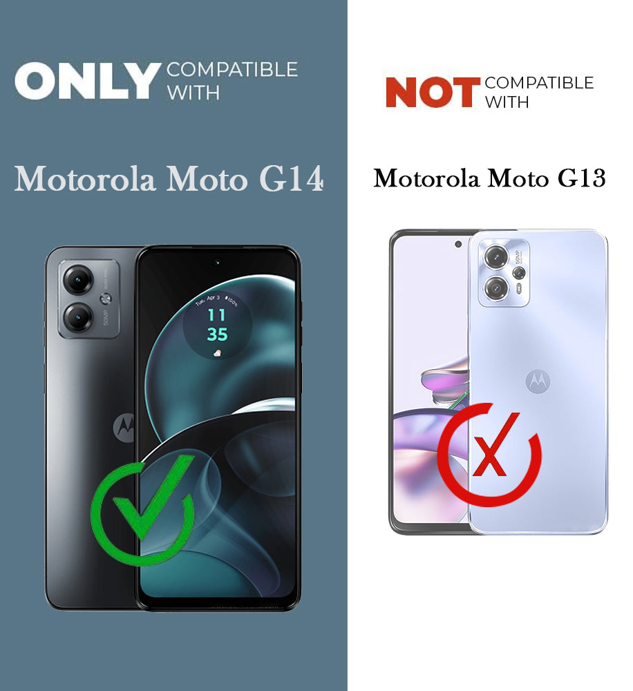 For Motorola Moto G14 Back Cover Case Ultra-Hybrid (Lifetime Anti Yellow | Anti Scratch | Crystal Clear Shockproof)