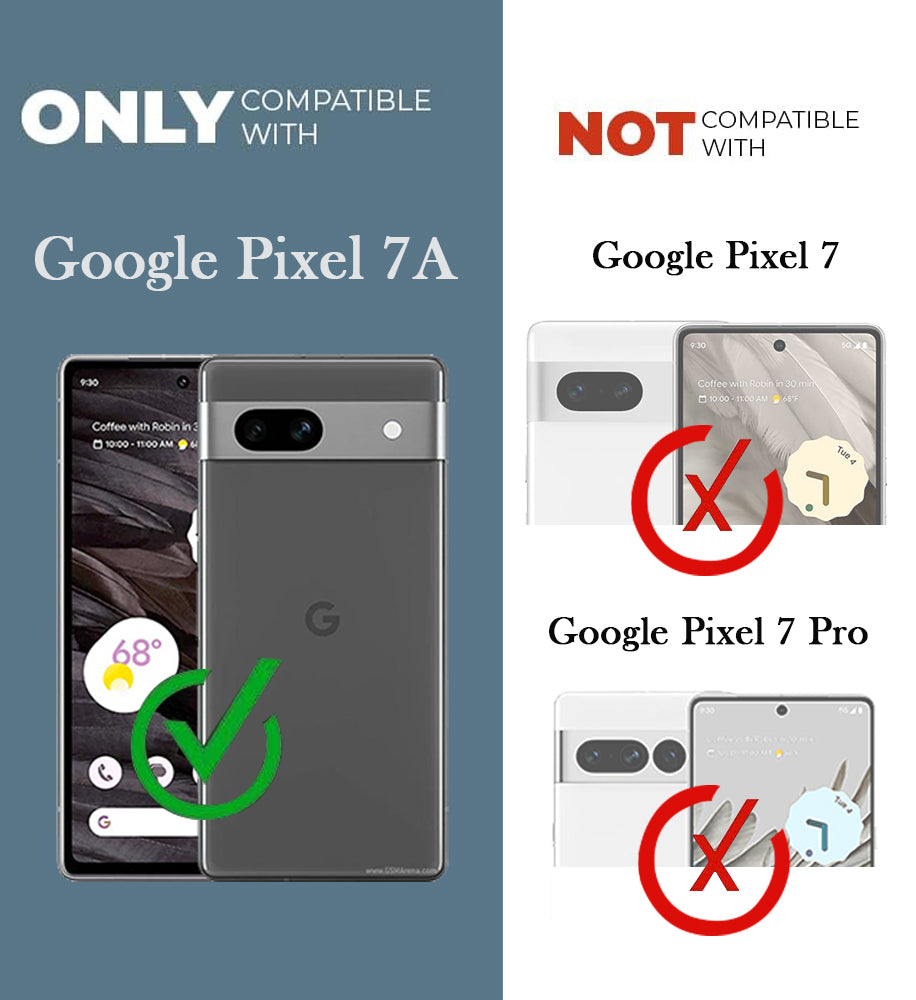 For Google Pixel 7a Back Cover Case Liquid Silicone (Camera Protection | Side Grip Texture | Soft and Flexible)