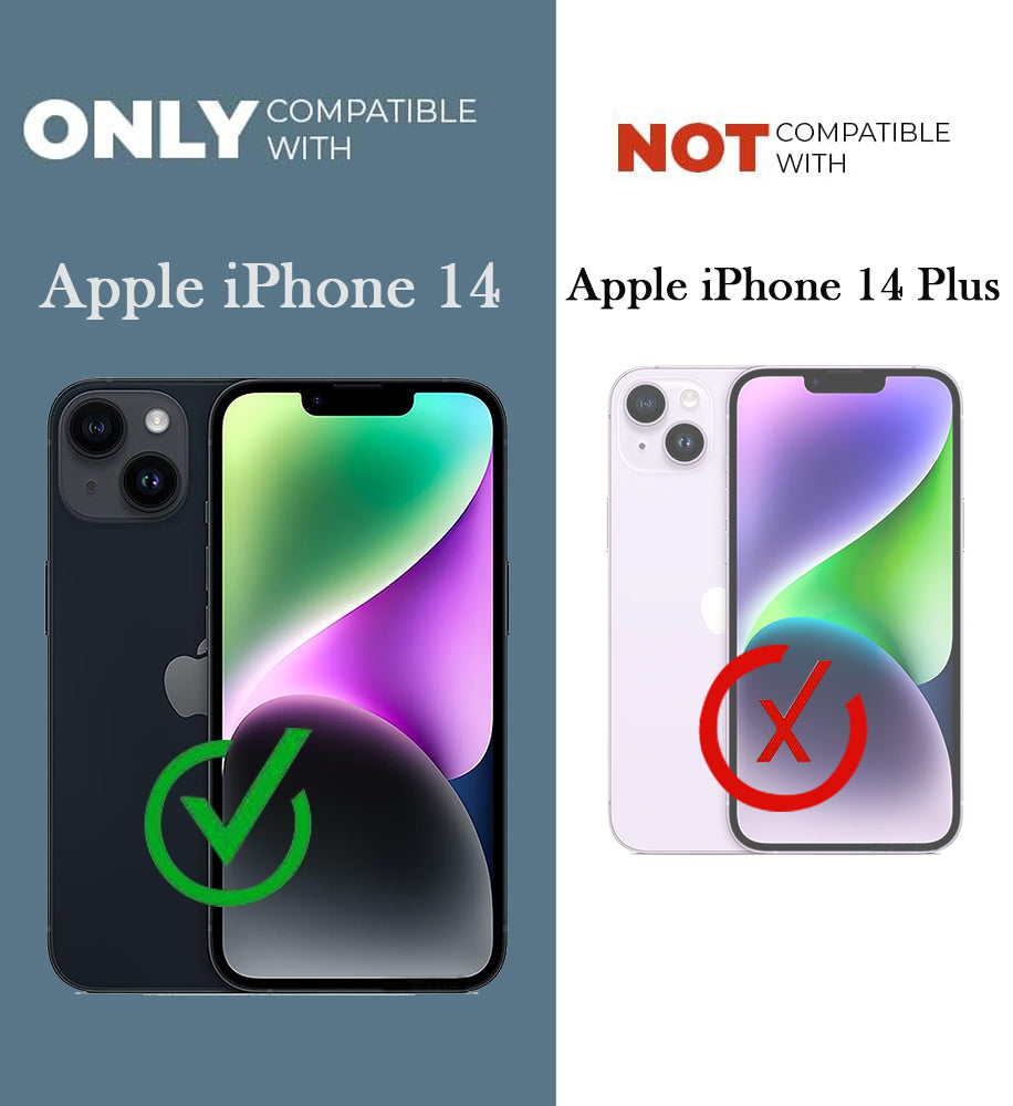For Apple iPhone 14 Back Cover Case (3D Cute Cartoons | Hard Back Side Soft | Matte Premium Finish | HD Printing)