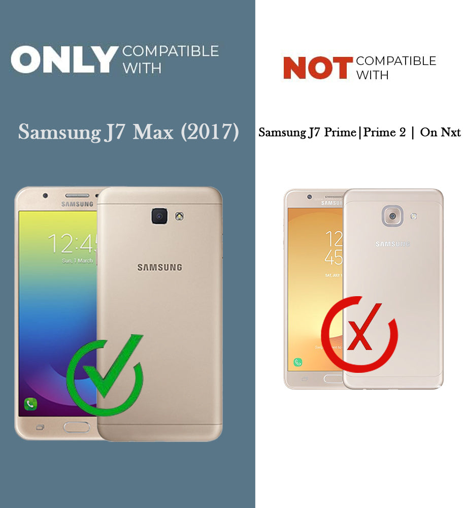 For Samsung Galaxy J7 Max Back Cover Case (Hard Crystal Clear | Shockproof Bumpers)