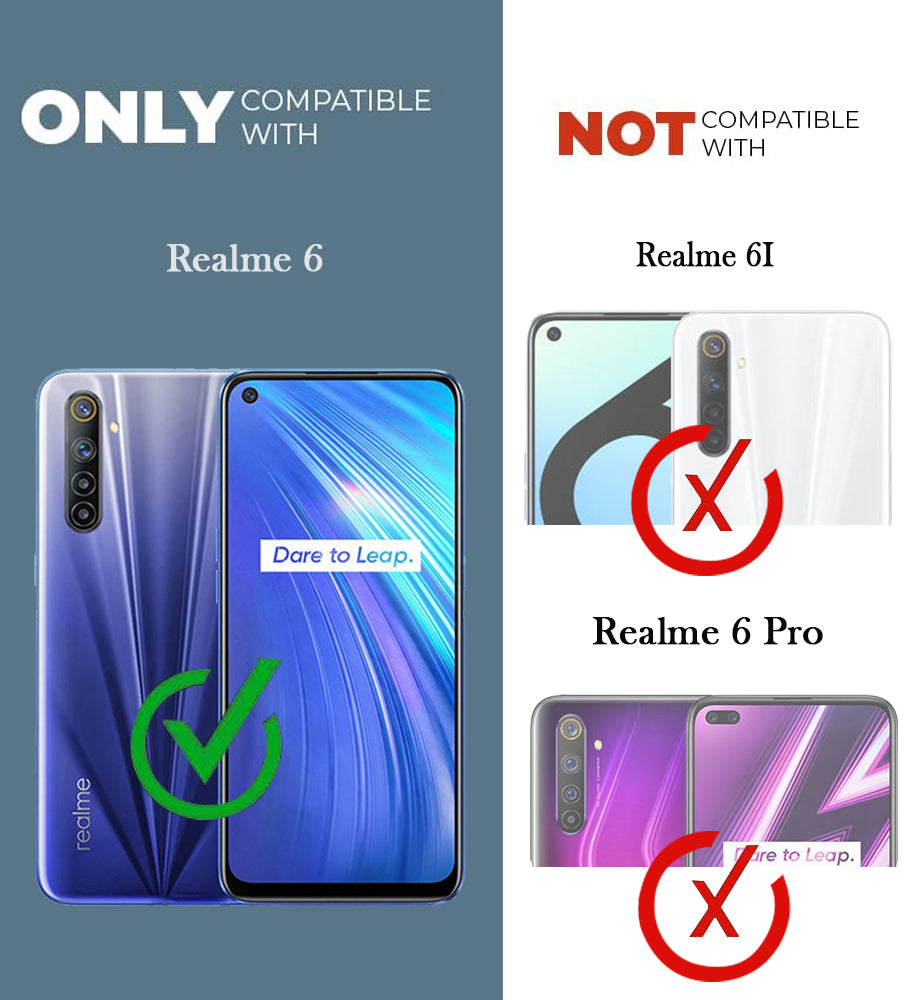 For Realme 6 Back Cover Case Liquid Silicone (Camera Protection | Side Grip Texture | Soft and Flexible)