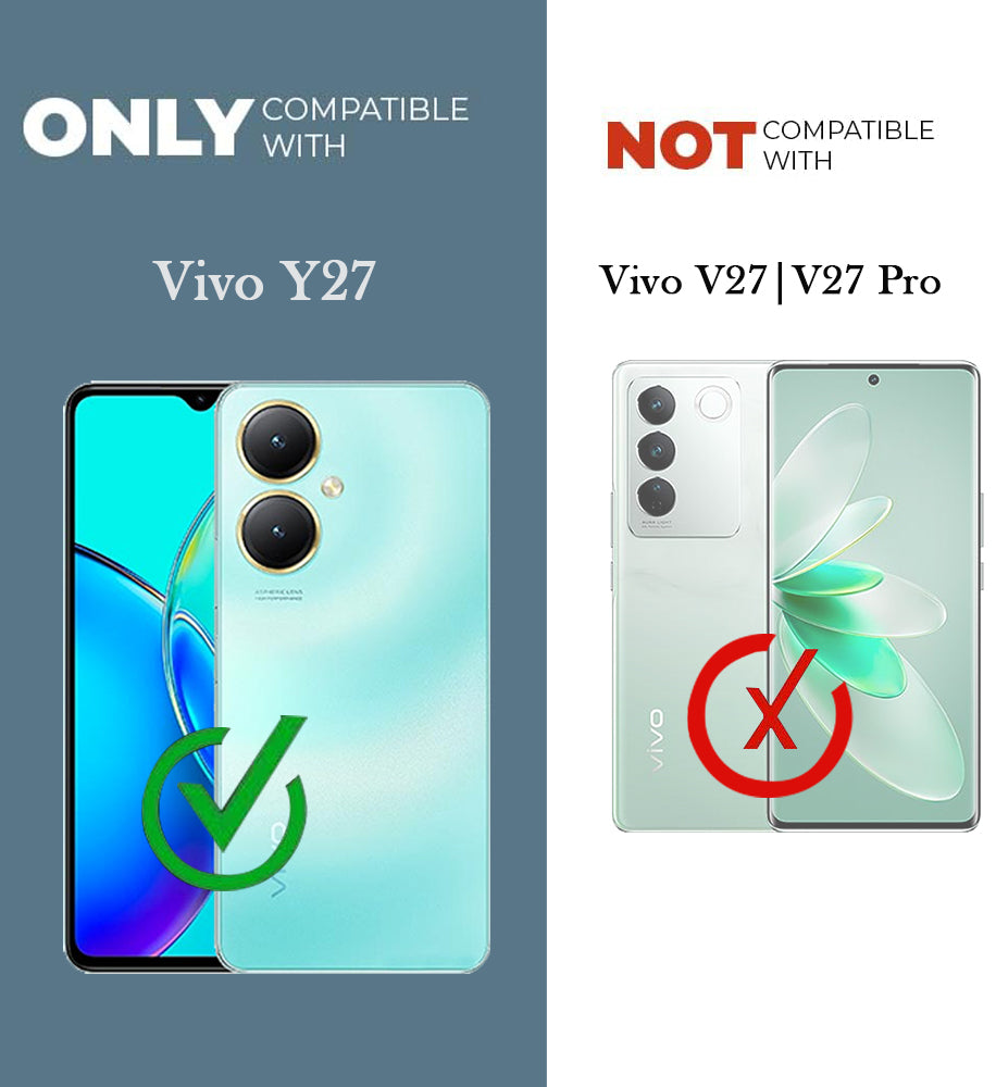 For Vivo Y27 Back Cover Case Lifetime Anti-Yellow Clear (Sleek Hard Crystal | Shockproof and Camera Protection