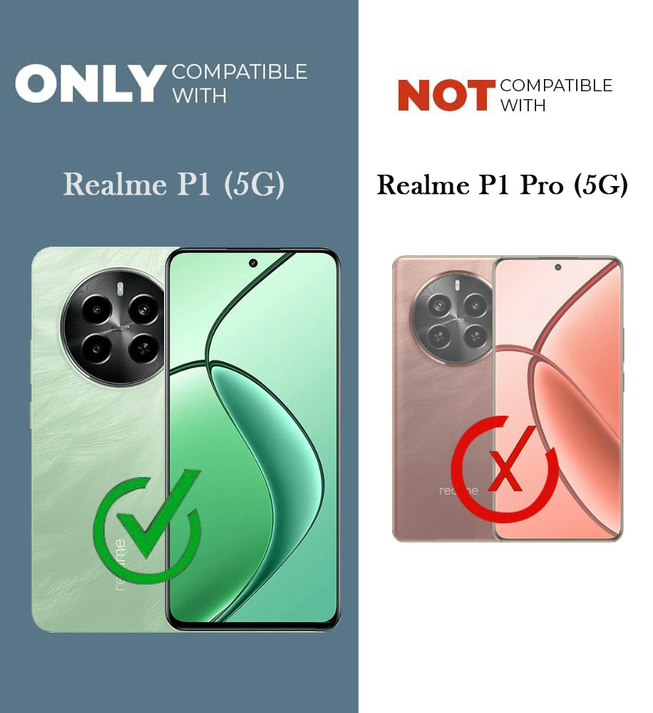 For Realme P1 5G Back Cover Case (Lifetime Anti Yellow | Anti Scratch | Crystal Clear Shockproof)