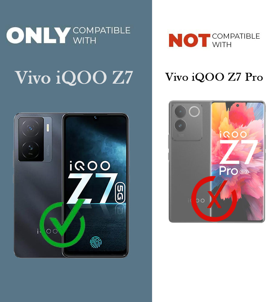 For Vivo iQOO Z7  Back Cover Case Ultra-Hybrid (Lifetime Anti Yellow | Anti Scratch | Crystal Clear Shockproof)