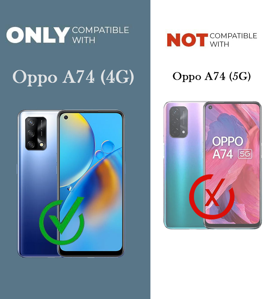 For Oppo A74 4G Back Cover Case Lifetime Anti-Yellow MagSafe Compatible Clear (Sleek Hard Crystal | Shockproof and Camera Protection)