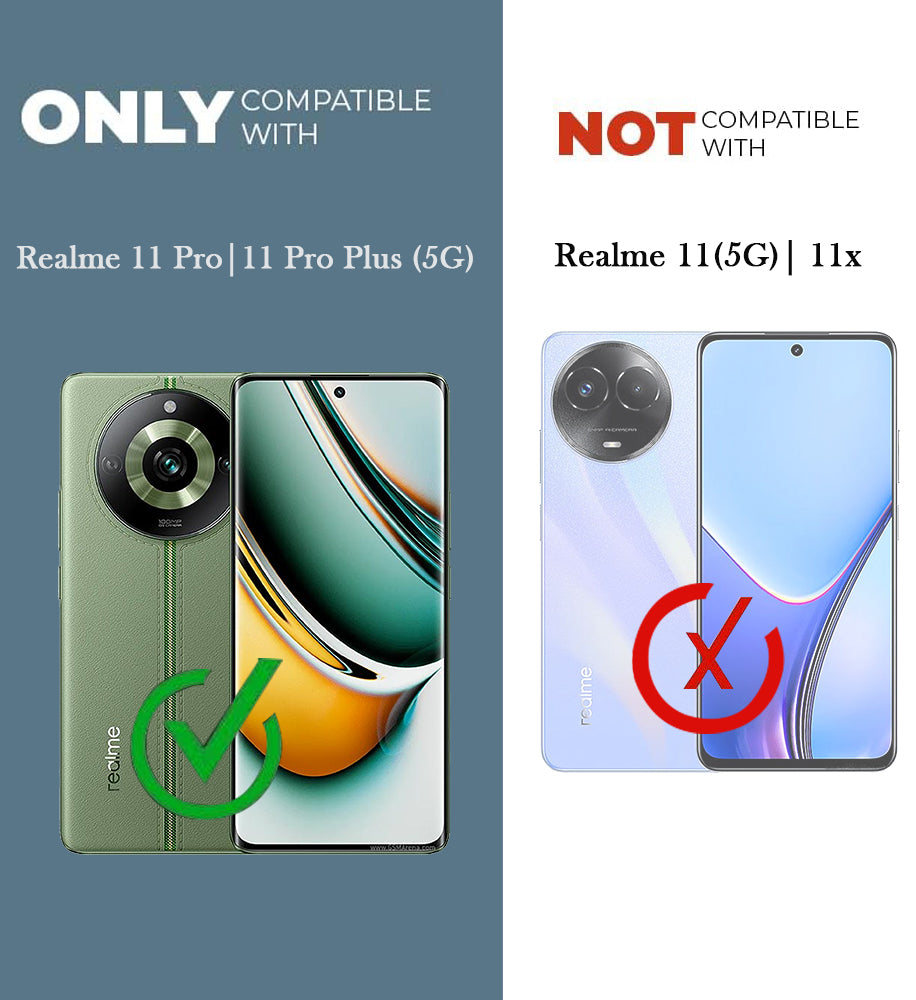 For Realme 11 Pro 5G | Realme 11 Pro Plus 5G Back Cover Case Lifetime Anti-Yellow Clear (Camera Protection | Side Grip | Wireless MagSafe Compatible)