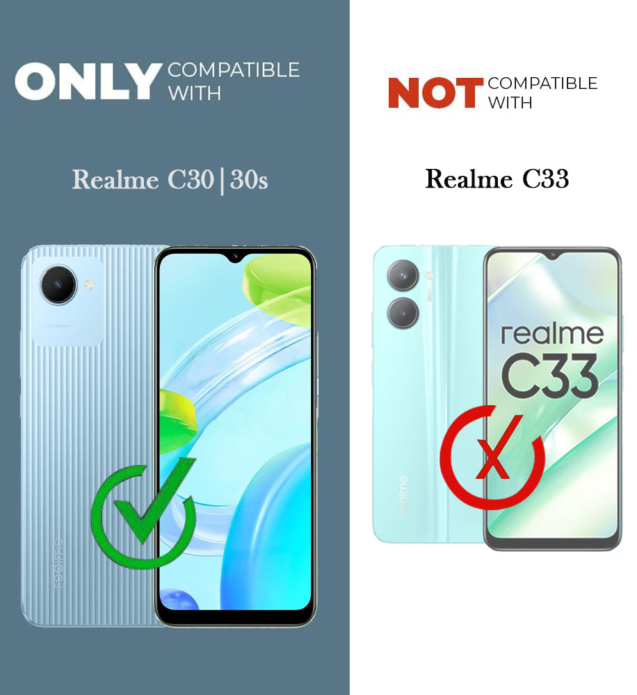 For Realme C30 | C30S Back Cover Case Lifetime Anti-Yellow MagSafe Compatible Clear (Sleek Hard Crystal | Shockproof and Camera Protection)