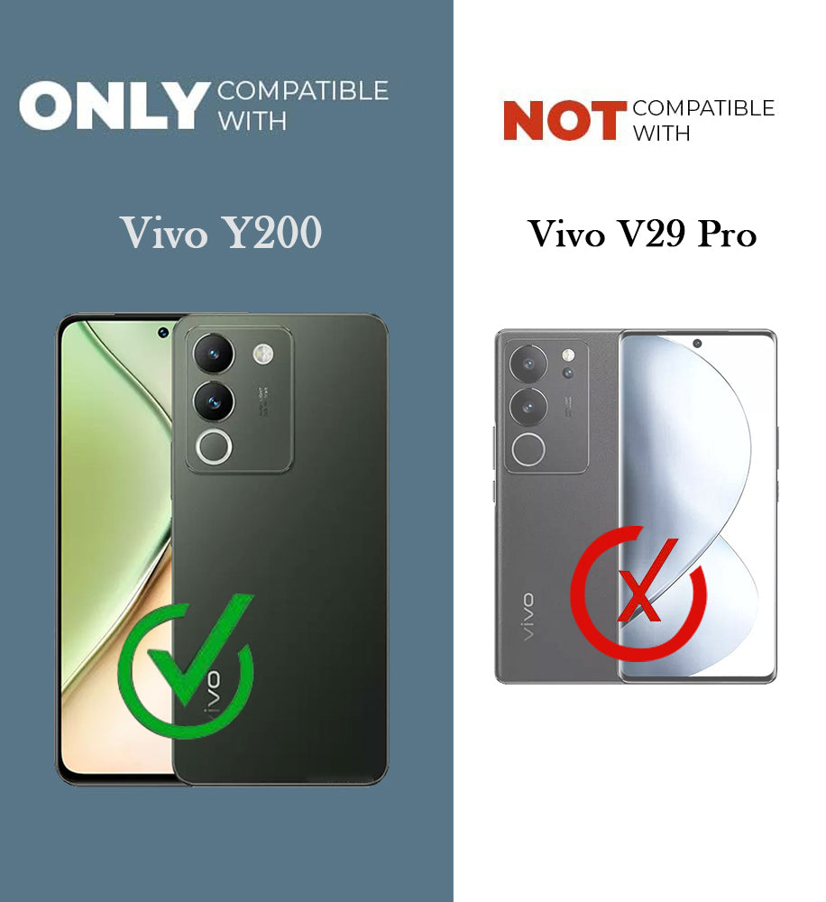 For Vivo Y200 Back Case Cover Metallic (Hybrid Armor Kickstand | MagSafe Compatible | Camera Protection Shockproof)