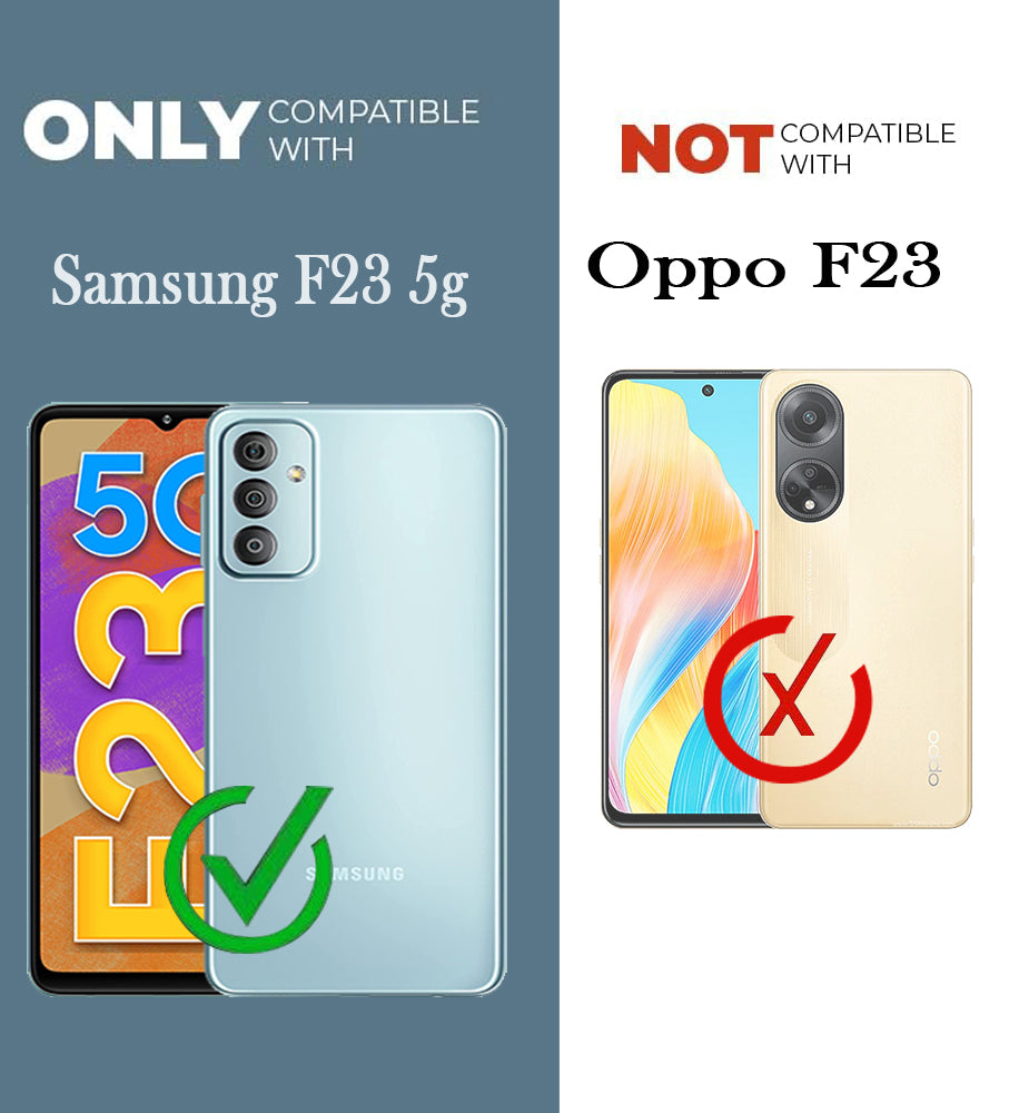 For Samsung Galaxy F23 5G Back Cover Case Lifetime Anti-Yellow Clear (Sleek Hard Crystal | Shockproof and Camera Protection)