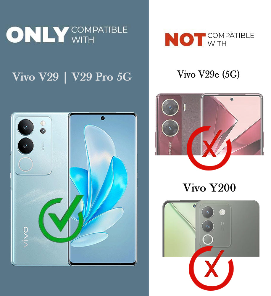 For Vivo V29 | Vivo V29 Pro 5G Back Cover Case Lifetime Anti-Yellow Clear (Sleek Hard Crystal | Shockproof and Camera Protection)