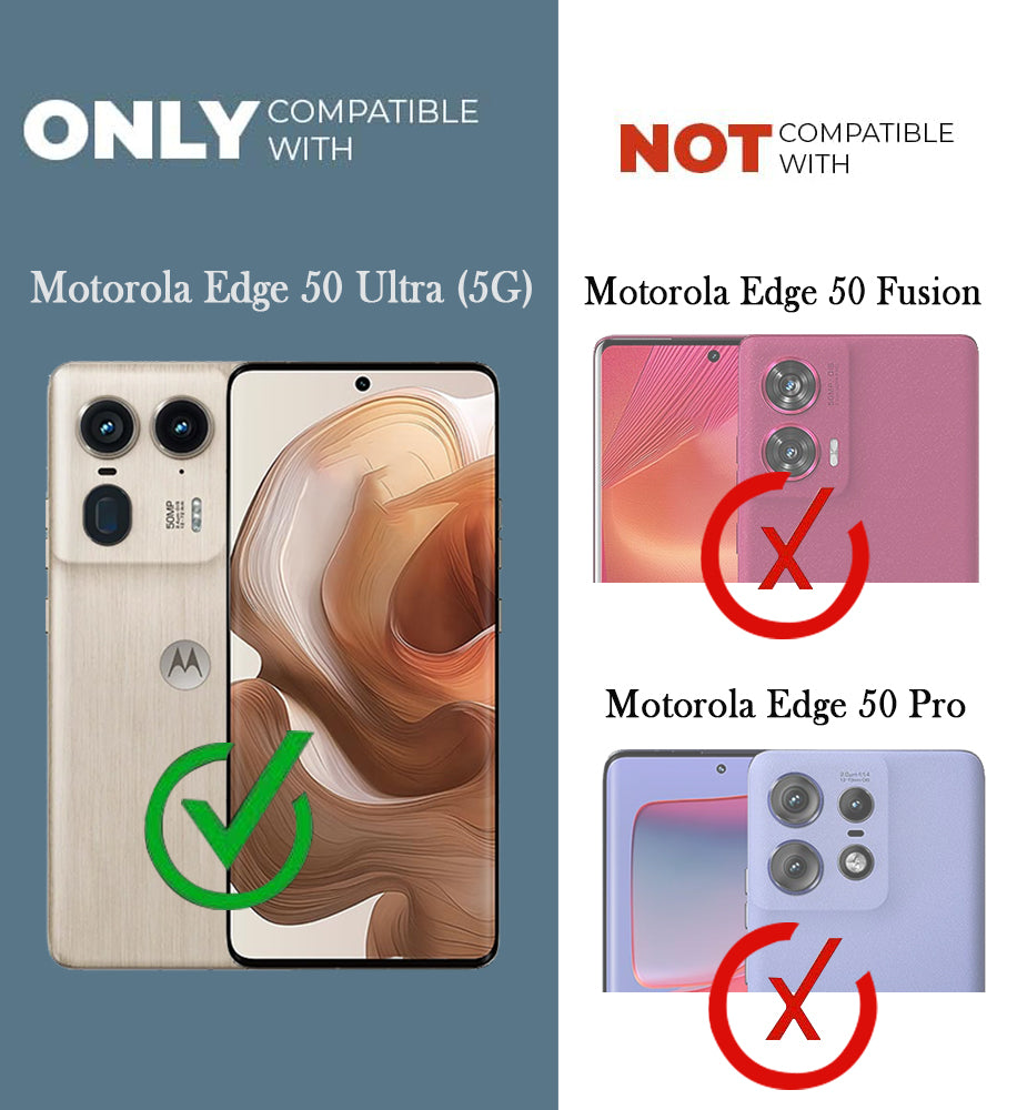 For Motorola Moto Edge 50 Ultra 5G Back Case Cover Leather Finish (MagSafe Compatible Wireless Charging | Soft Touch | Camera Bump Protection)