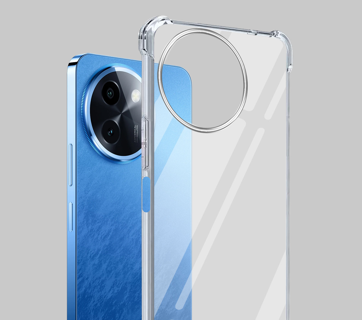 For Vivo T3X 5G Back Cover Shockproof Crystal-Clear (Drop & Camera Protection | Hard Polycarbonate)