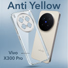 For Vivo X300 Pro Back Cover Case Lifetime Anti-Yellow Clear (Sleek Hard Crystal | Shockproof and Camera Protection)